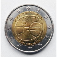 Франция 2 евро 2009 10 лет монетарной политики ЕС (EMU) и введения евро