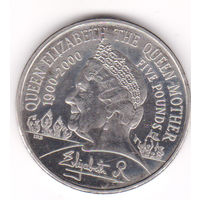 Монета 5 фунтов 2000 года. Великобритания.