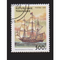 Флот корабли парусники Того 1999 год лот 1053 менее 20% последняя марка из серии