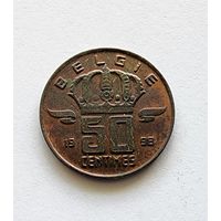 Бельгия 50 сантимов, 1998 Надпись на голландском - 'BELGIE'