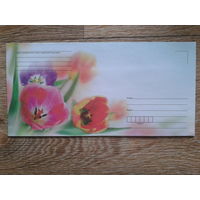 2009 не маркированный конверт цветы