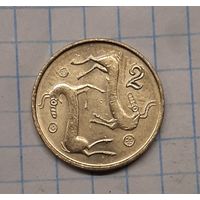 Кипр 2 цента 1998г.km54.3