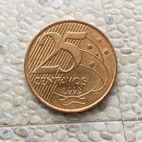 25 сентаво 1998 года Бразилия. Очень красивая монета! Как новая!