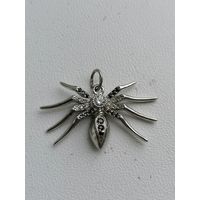 Кулон паук, серебро 925 пр, с Рубля
