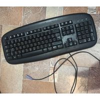 Клавиатура PS\2. Рабочая, проверено. Черная Logitech