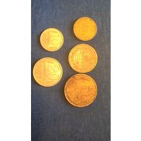 Набор монет СССР 1989 г. 2, 3, 5, 10, 20 копеек