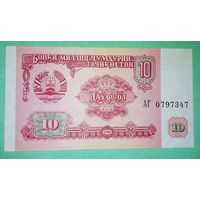 Банкнота 10 руб. 1994 Таджикистан