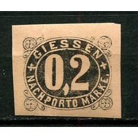 Германия - Гисен - Местные марки - 1888 - Цифры 0,2M - (есть надрыв) - [Mi.36b] - 1 марка. MNH, MLH.  (Лот 91Ci)