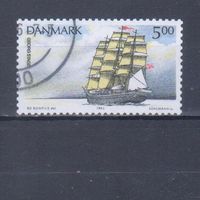 [1056] Дания 1993. Корабль.Парусник. Гашеная марка.