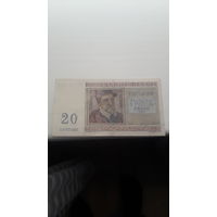 БЕЛЬГИЯ 20 франков 1956 год