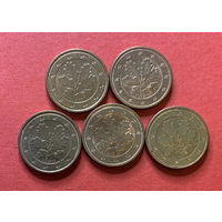 Германия, 1 евроцент - 2002ADFGJ