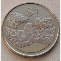 Зимбабве. 1 доллар 2002 год KM#6a "Руины большого Зимбабве"