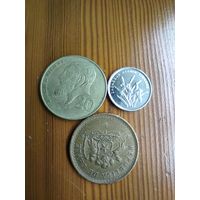 Чили 100 песо 1989, Кипр 20 центов  1991, Китай 1 2009-20