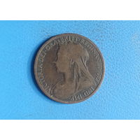 Великобритания 1 пенни 1899 год королева Виктория