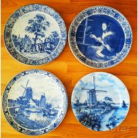 Delfts Blauw  большие декоративные настенные тарелки, ручная роспись.