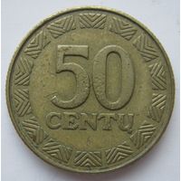 Литва 50 центов  1997 г.