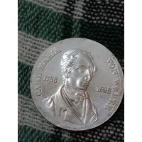 ГДР 10 марок серебро 1976 Карл Мария фон Вебер не частая