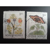 Норвегия 1993 бабочки полная серия