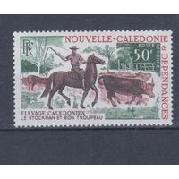[1814] Новая Каледония 1969. Фауна.Скот.Лошадь.Фермер. КОНЦОВКА СЕРИИ MNH. Кат.8 е.