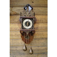 Голландские настенные часы 1950-е гг. в стиле XVII века "ZAANSE CLOCK" B#1