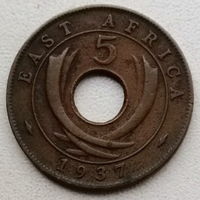 Британская Восточная Африка 5 цент 1937