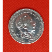 Монета 2 марки 1904 года. Германия. Пруссия. Серебро.
