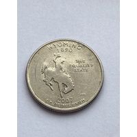 25 центов 2007 г. Вайоминг, США