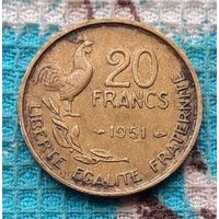 Франция 20 франков 1951 года. Новогодняя ликвидация!