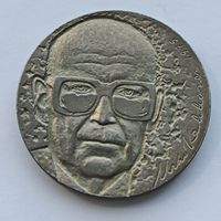 10 марок 1975 года (Финляндия). 75 лет со дня рождения президента Урхо Кекконен. Серебро 500. Монета не чищена.