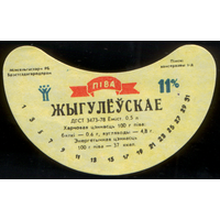 Этикетка пиво Жигулевское Пинск СБ788