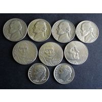 США. 9 монет 1964-2010 г.