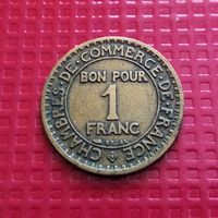 Франция 1 франк 1922 г. #30348
