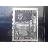 Австрия 1966 100 лет генеральной дирекции почты и телеграфа, герб