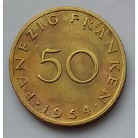 Саар 50 франков 1954 г.