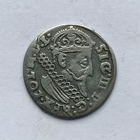 Монета 3 гроша 1624 год Польша Краков Сигизмунд lll ОТЛИЧНЫЙ