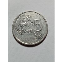 Словакия 5 кроны 1993  года .