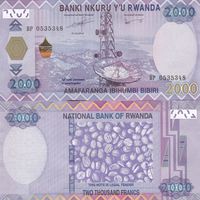 Руанда 2000 франков образца 2014 года UNC p40