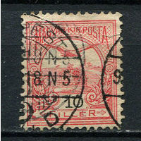 Венгрия - 1900/1901 - Турул и Корона 10f - [Mi.60A] - 1 марка. Гашеная.  (LOT Ao13)