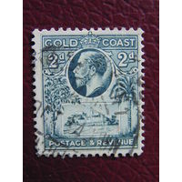Британская колония- Золотой Берег 1928 г. Король Георг V. Замок Кристиансборг.