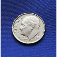 10 центов 1991 P (дайм) США #01