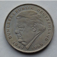 Германия 2 марки Франц Йозеф Штраус. 1990. J