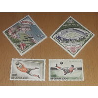 Монако 1963 Спорт. Футбол. 100 лет Британскому футбольному союзу. Серия 4 чистые марки