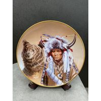 Декоративная лимитированная тарелка Franklin Mint. Spirit of the Great Bear. Англия 20.5 см