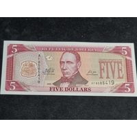 Либерия 5 долларов 2009  UNC