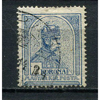 Венгрия - 1908/1913 - Франц Иосиф 2Kr - [Mi.106X] - 1 марка. Гашеная.  (LOT Ao21)