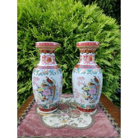 Пара Винтажных Китайских Ваз, Середина ХХ века / Pair Chinese antique porcelain vases. China