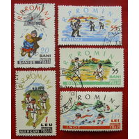 Румыния. Детский спорт. ( 5 марок ) 1960 года. 2-19.
