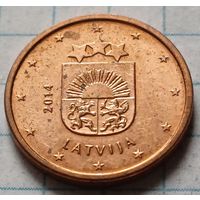 Латвия 1 евроцент, 2014     ( 2-1-2 )