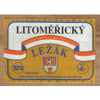 Этикетка пива Litomericky Lezak Чехия Е514