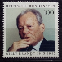 80 лет со дня рождения политика Вилли Брандта, Германия, 1993 год, 1 марка **